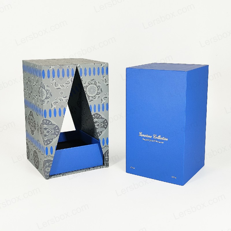 Premium Gold Folio -hajuvesien laatikko EVA -vaahtoaluksella ja tukeva kansi ja pohjasuunnittelu HP029
