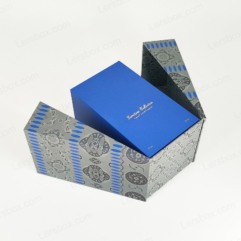 Premium Gold Folio -hajuvesien laatikko EVA -vaahtoaluksella ja tukeva kansi ja pohjasuunnittelu HP029